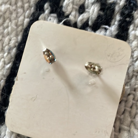 STERLING SILVER BLACK OPAL EARRINGS - Picture 2 of 3